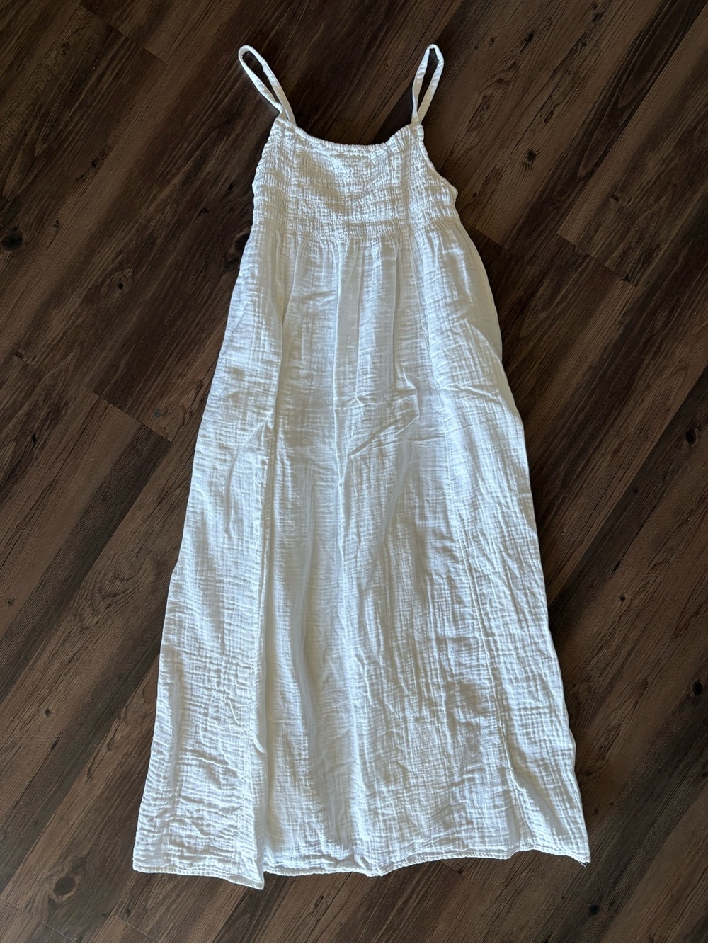 aerie White Spaghetti-Strap Maxi Dress Size SP